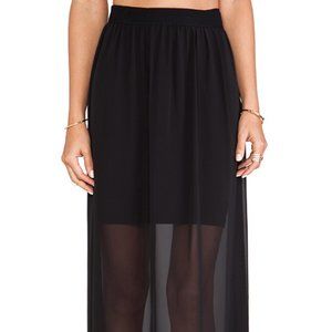 Alice + Olivia Black flowy midi skirt